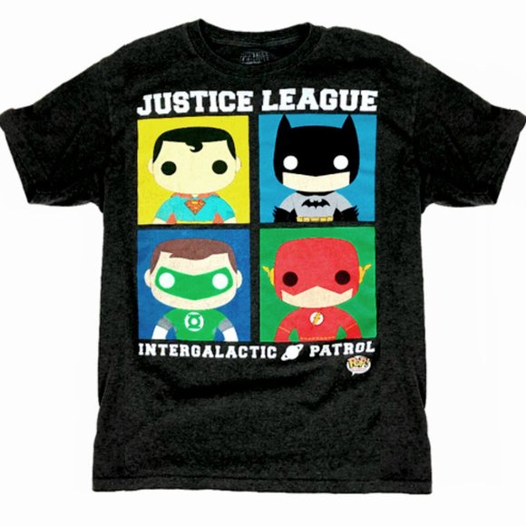 Justice League Pop! Heroes Unisex T-Shirt - Picture 1 of 4